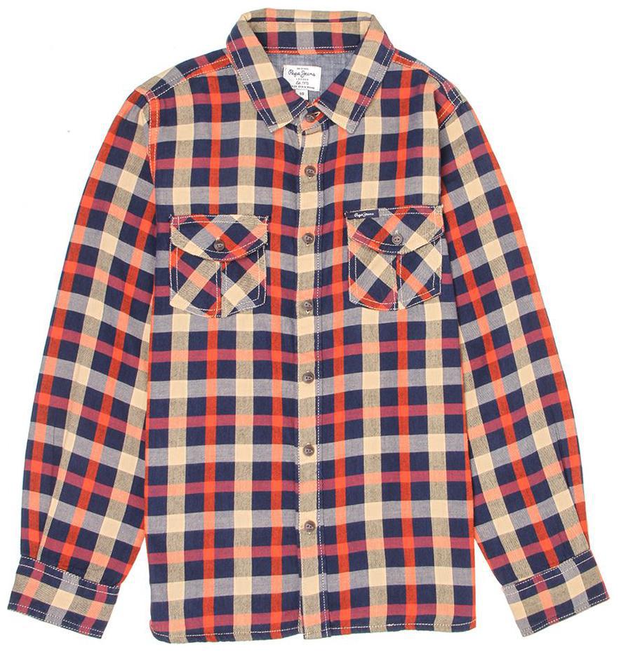 

Pepe Jeans Boy Cotton Checked Shirt Orange