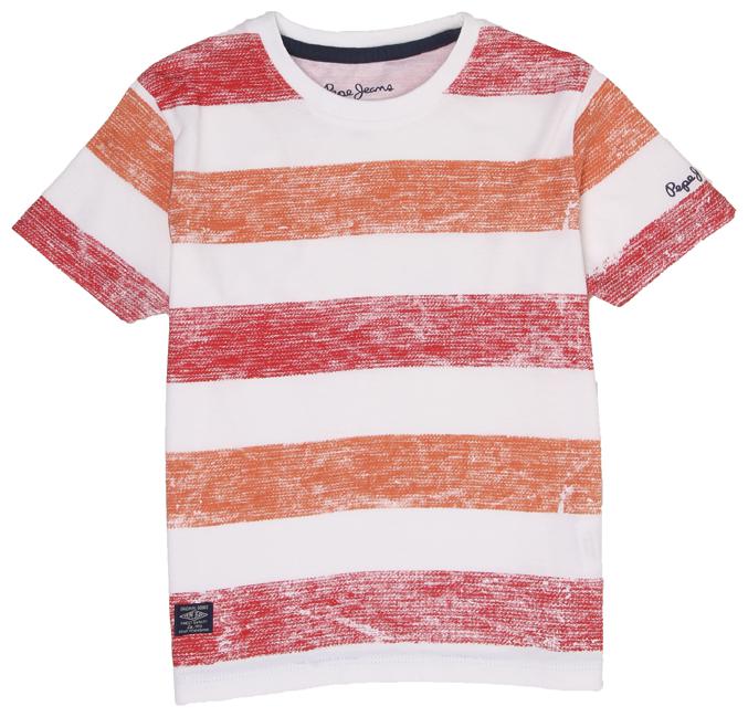 

Pepe Jeans Boy Cotton Striped T-shirt - Orange
