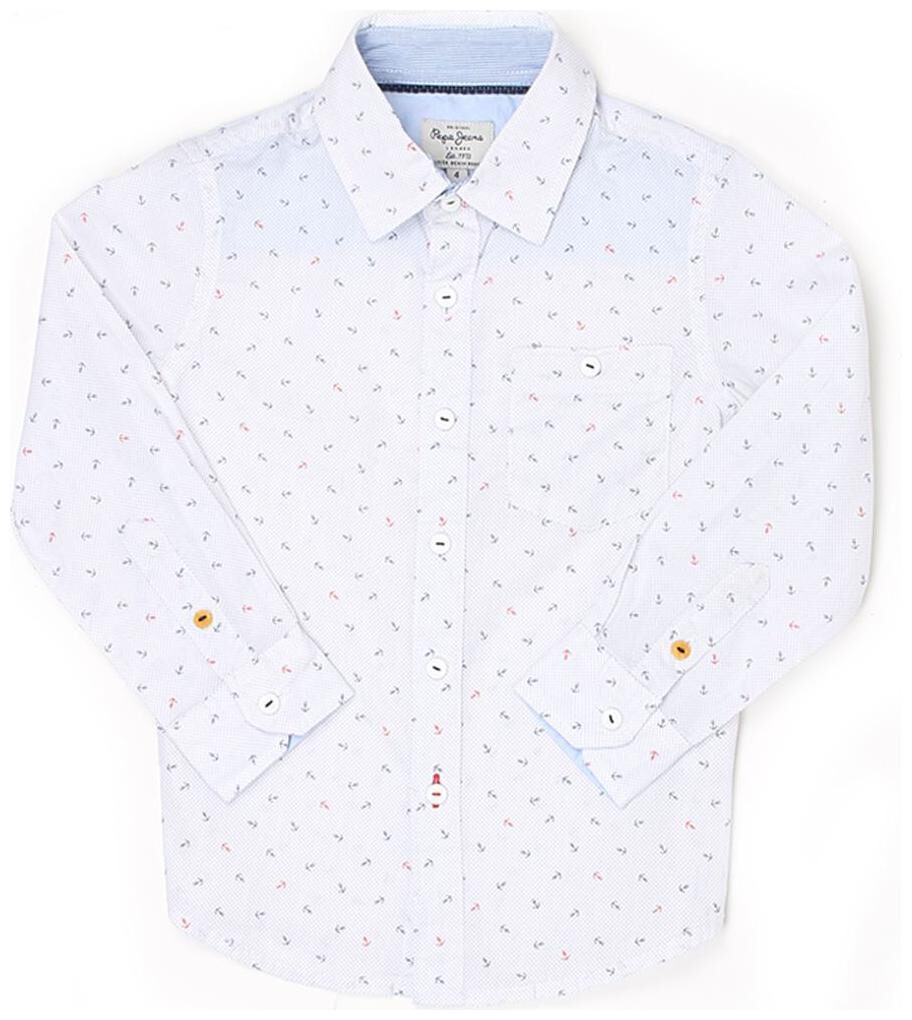 

Pepe Jeans Boy Cotton blend Printed Shirt White