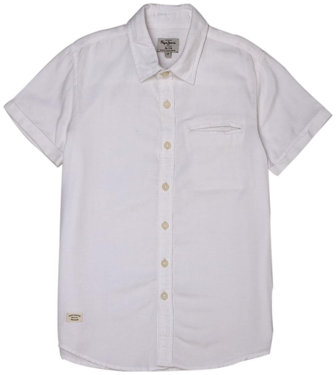 

Pepe Jeans Boy Cotton Solid Shirt White