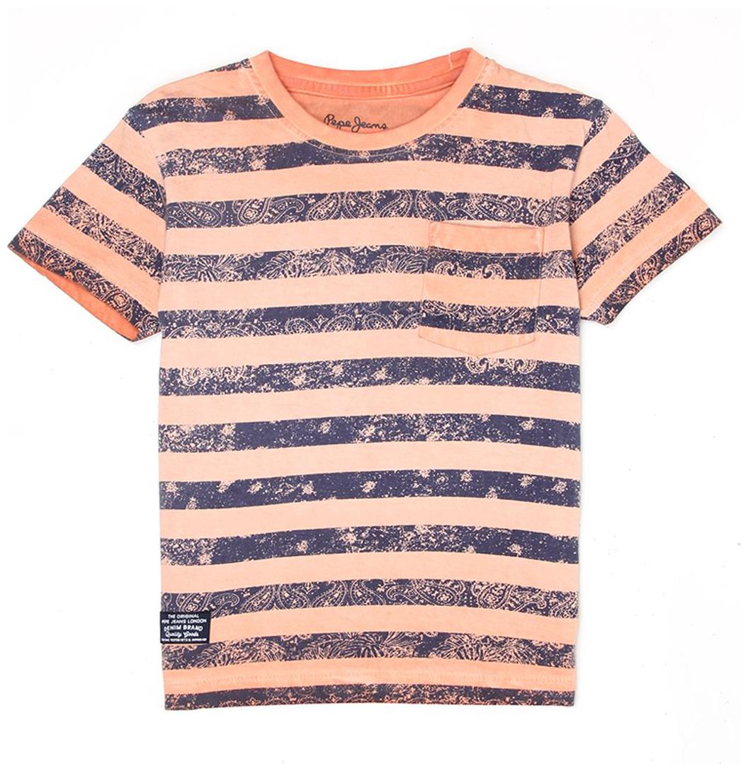 

Pepe Jeans Boy Cotton blend Striped T-shirt - Orange
