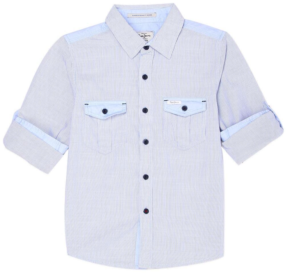 

Pepe Jeans Boy Cotton Striped Shirt Blue