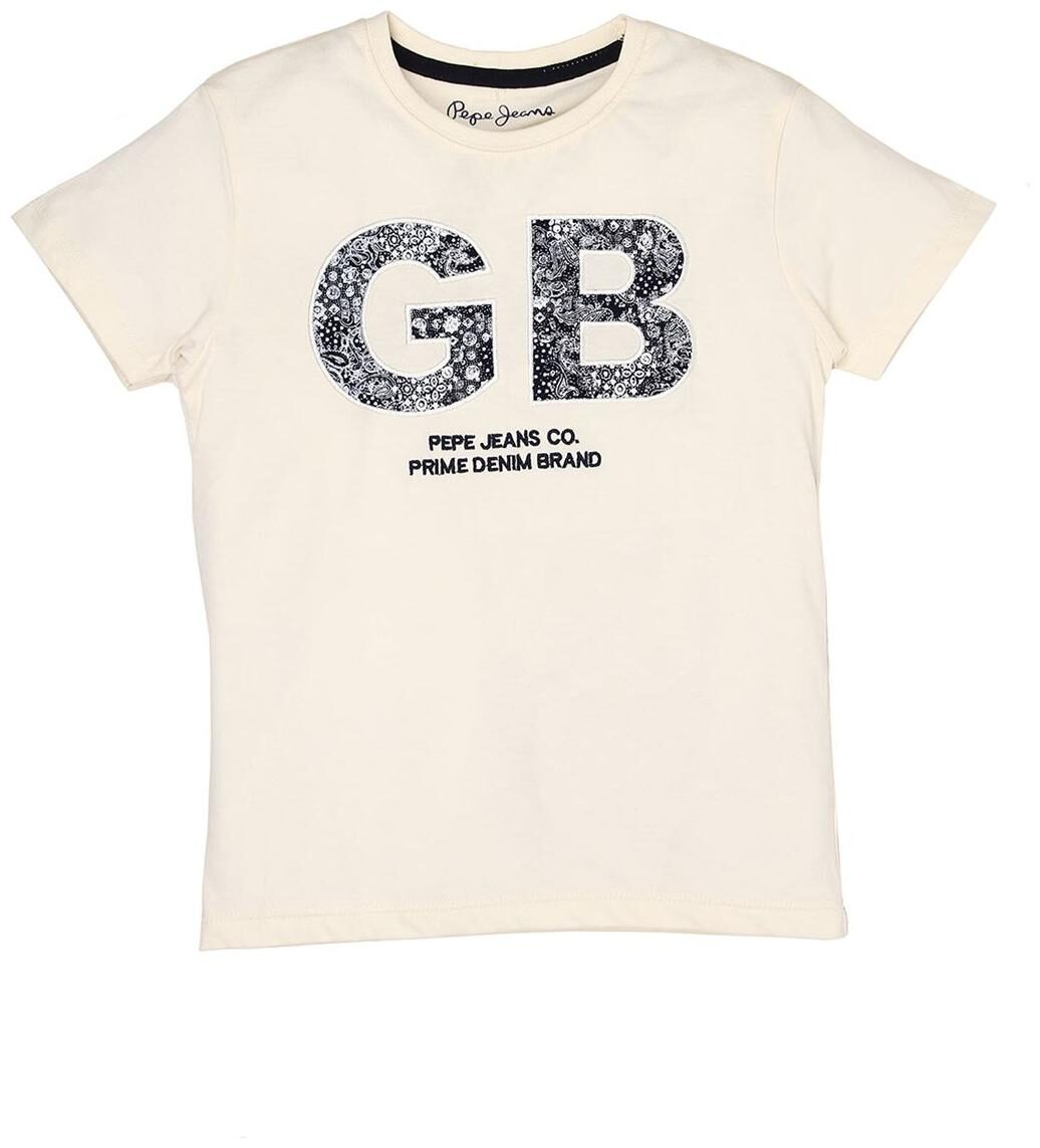 

Pepe Jeans Boy Cotton Printed T-shirt - Cream