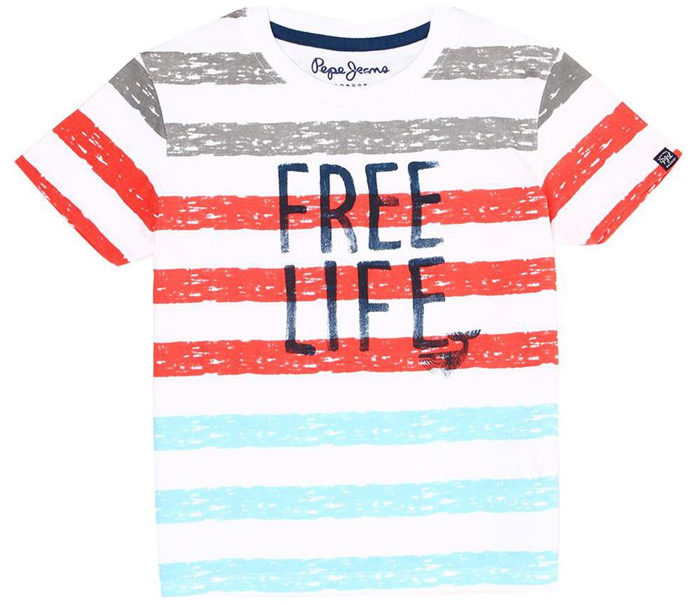 

Pepe Jeans Boy Cotton Striped T-shirt - Multi