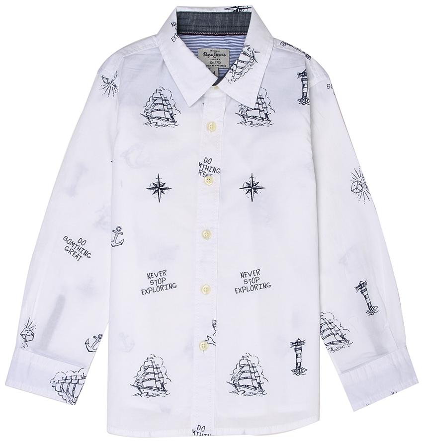 

Pepe Jeans Boy Cotton Printed Shirt White