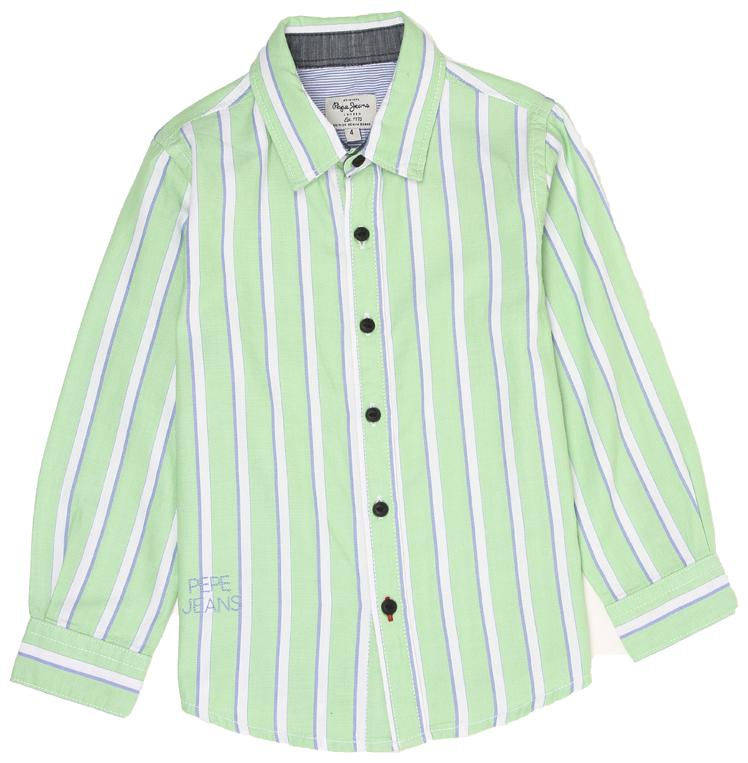 

Pepe Jeans Boy Cotton Striped Shirt Green