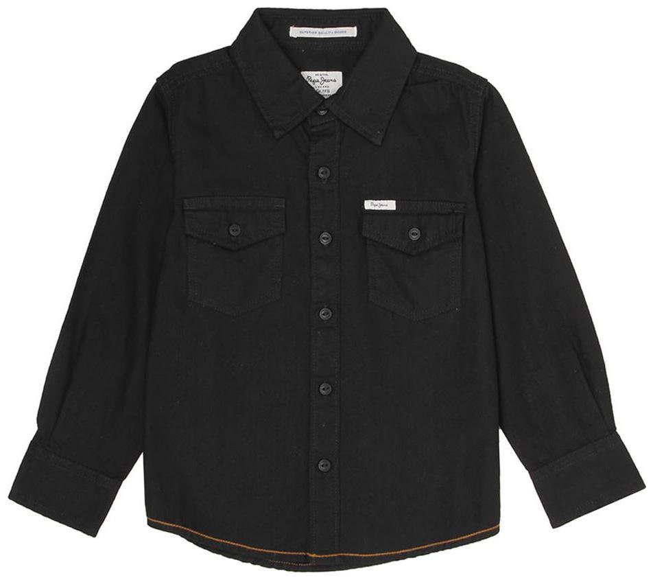 

Pepe Jeans Boy Cotton Solid Shirt Black