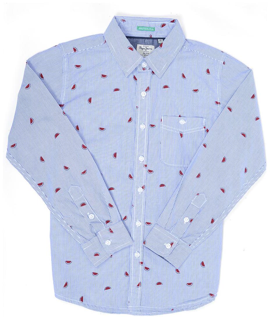 

Pepe Jeans Boy Cotton Printed Shirt Blue