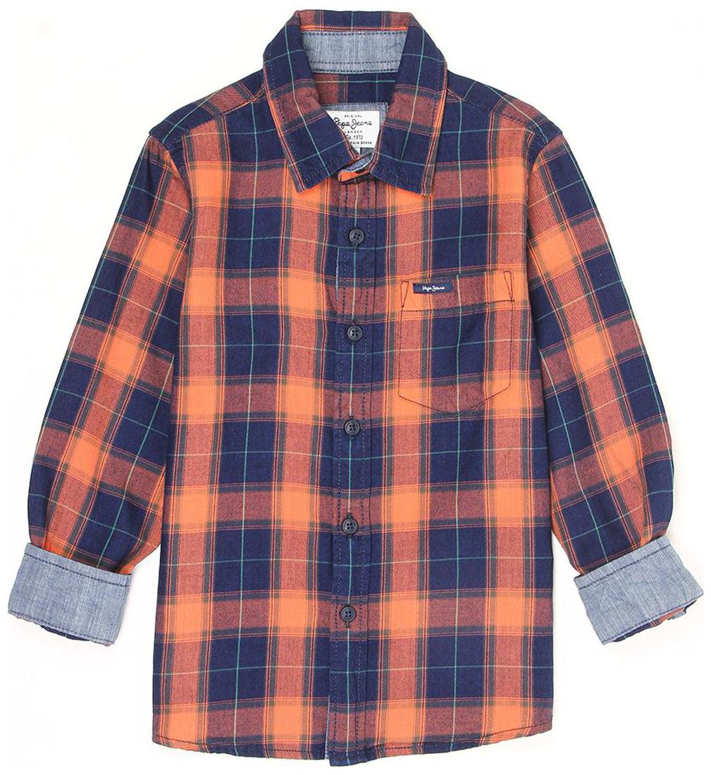 

Pepe Jeans Boy Cotton Checked Shirt Orange