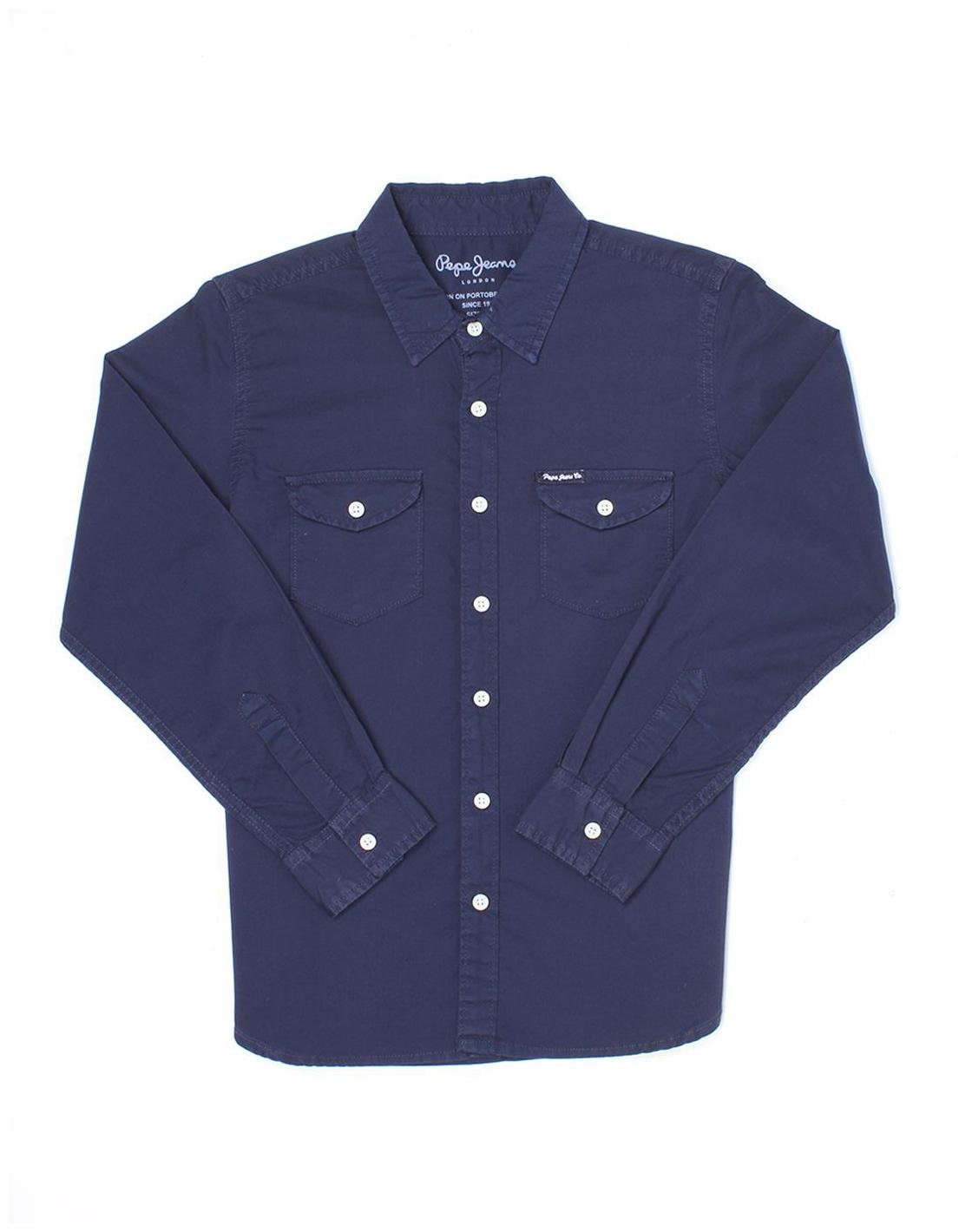 

Pepe Jeans Boy Cotton Solid Shirt Blue