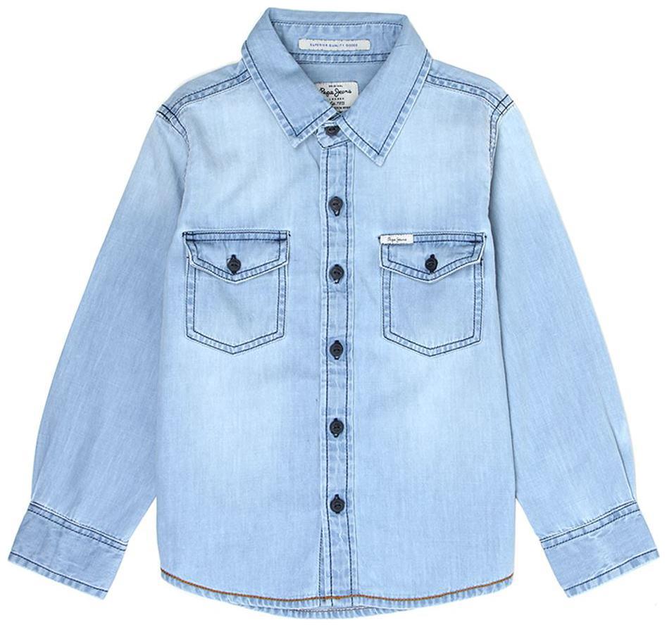 

Pepe Jeans Boy Denim Solid Shirt Blue