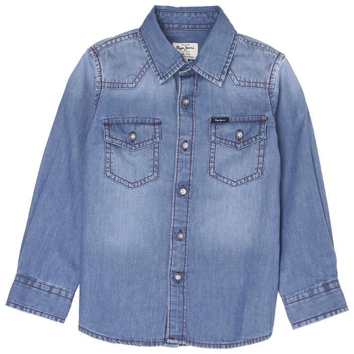 

Pepe Jeans Boy Cotton blend Solid Shirt Blue