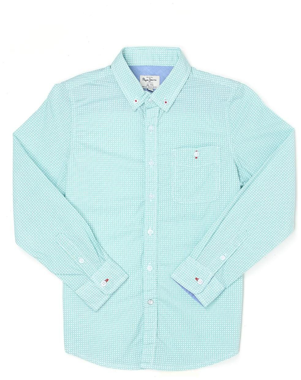 

Pepe Jeans Boy Cotton blend Printed Shirt Green