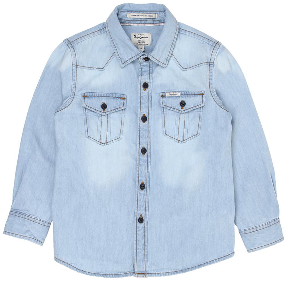 

Pepe Jeans Boy Denim Solid Shirt Blue
