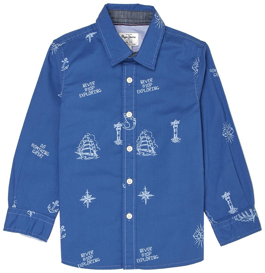 

Pepe Jeans Boy Cotton Printed Shirt Blue
