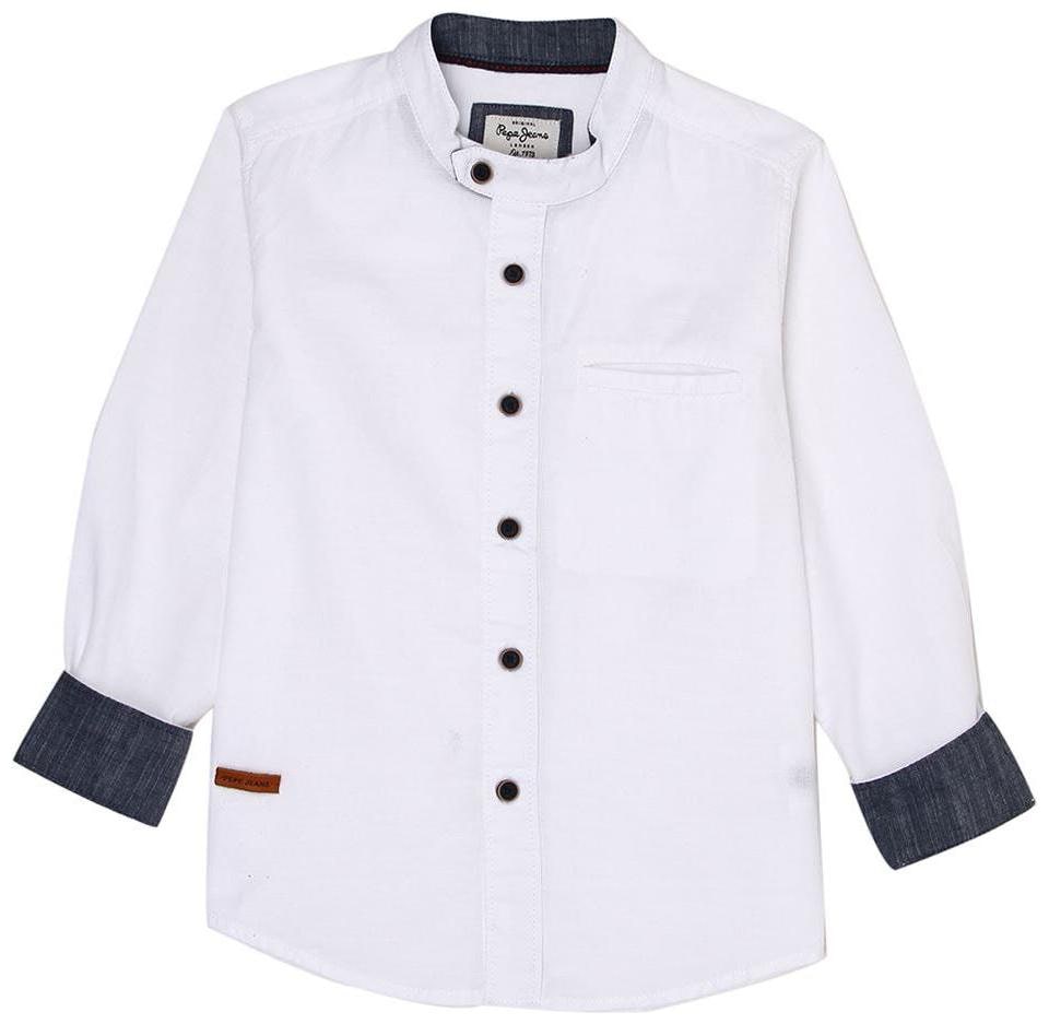 

Pepe Jeans Boy Cotton Solid Shirt White