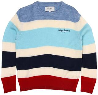 Pepe Jeans Boy Acrylic Striped Sweater - Multi