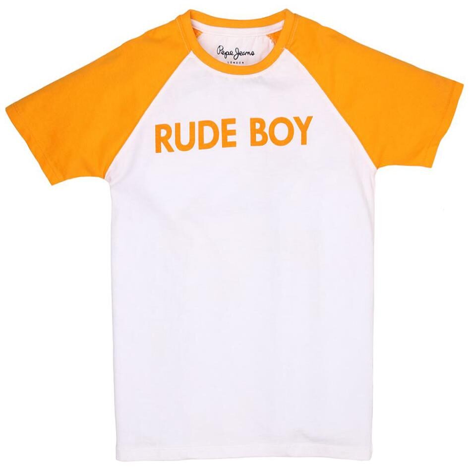 

Pepe Jeans Boy Cotton Printed T-shirt - Orange White