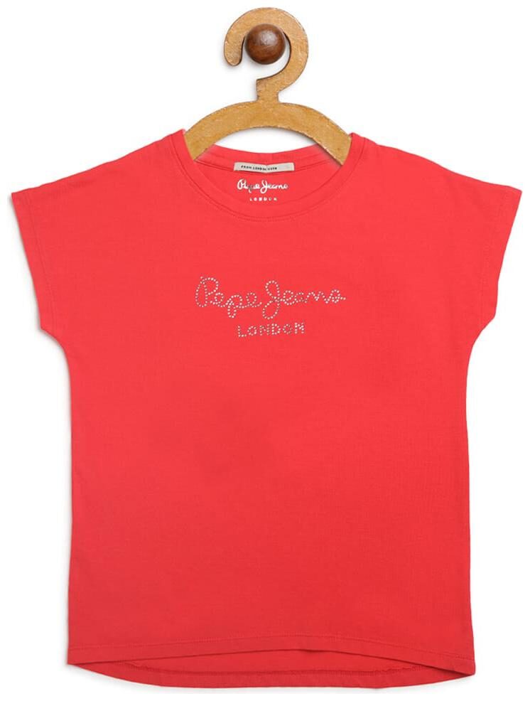 

Pepe Jeans Girl Cotton Solid T shirt - Red