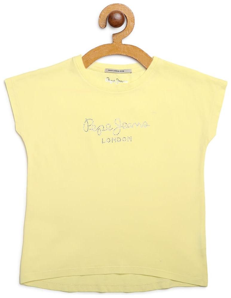 

Pepe Jeans Girl Cotton Solid T shirt - Yellow