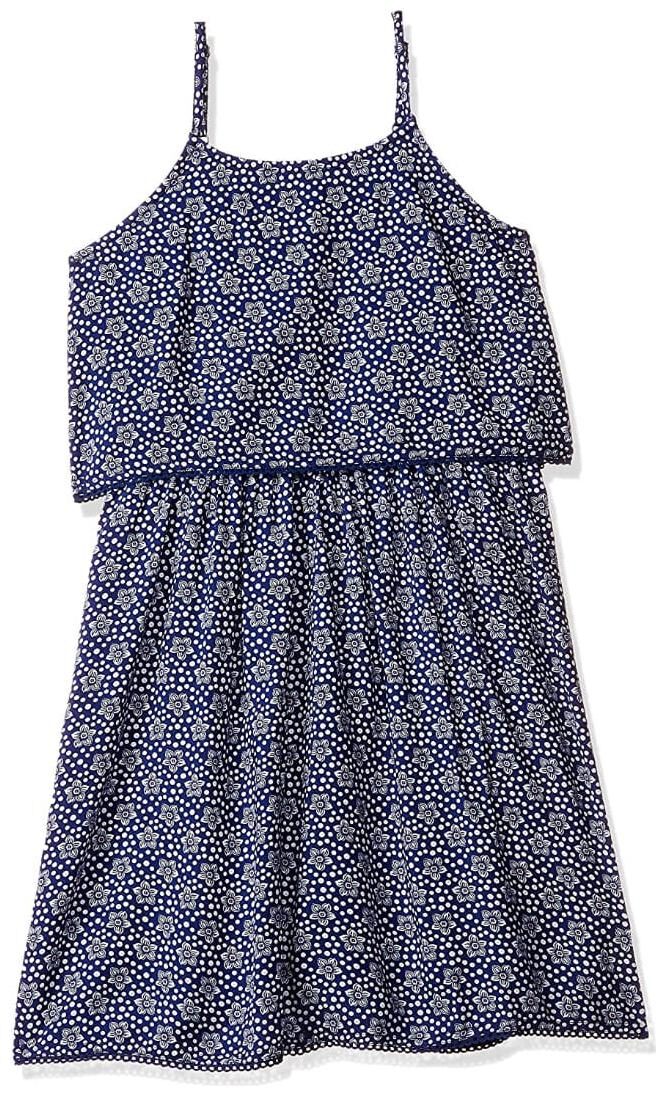 

Pepe Jeans Blue Viscose Sleeveless Knee Length Princess Frock ( Pack of 1 )