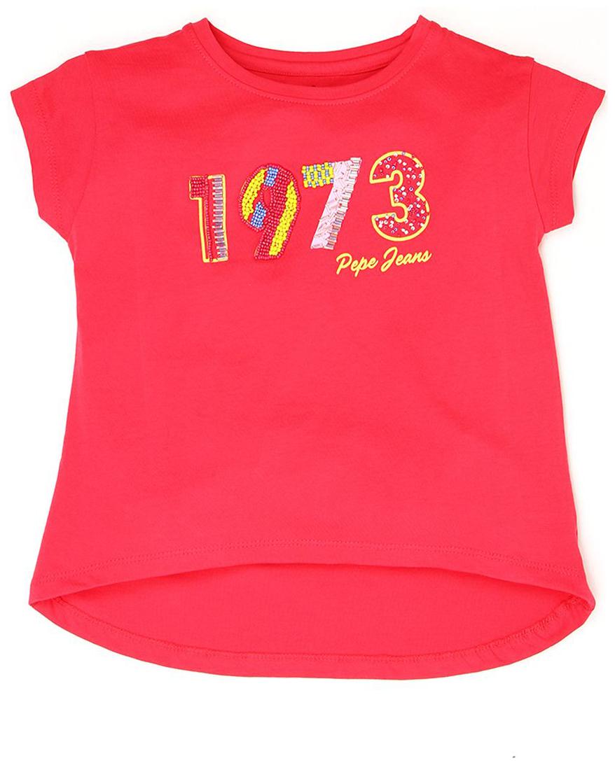 

Pepe Jeans Girl Cotton Self design T shirt - Red
