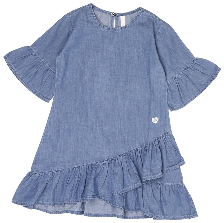 

Pepe Jeans Blue Cotton Blend Short Sleeves Knee Length Frock With Bloomer ( Pack of 1 )