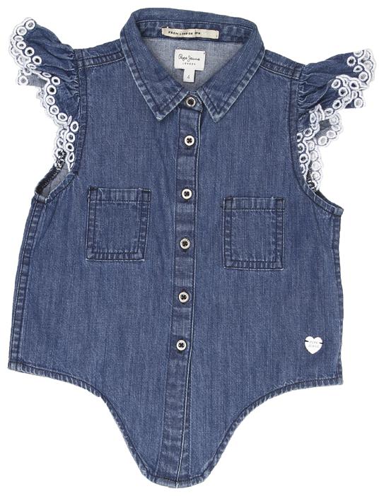 

Pepe Jeans Girl Cotton blend Solid Shirt - Blue