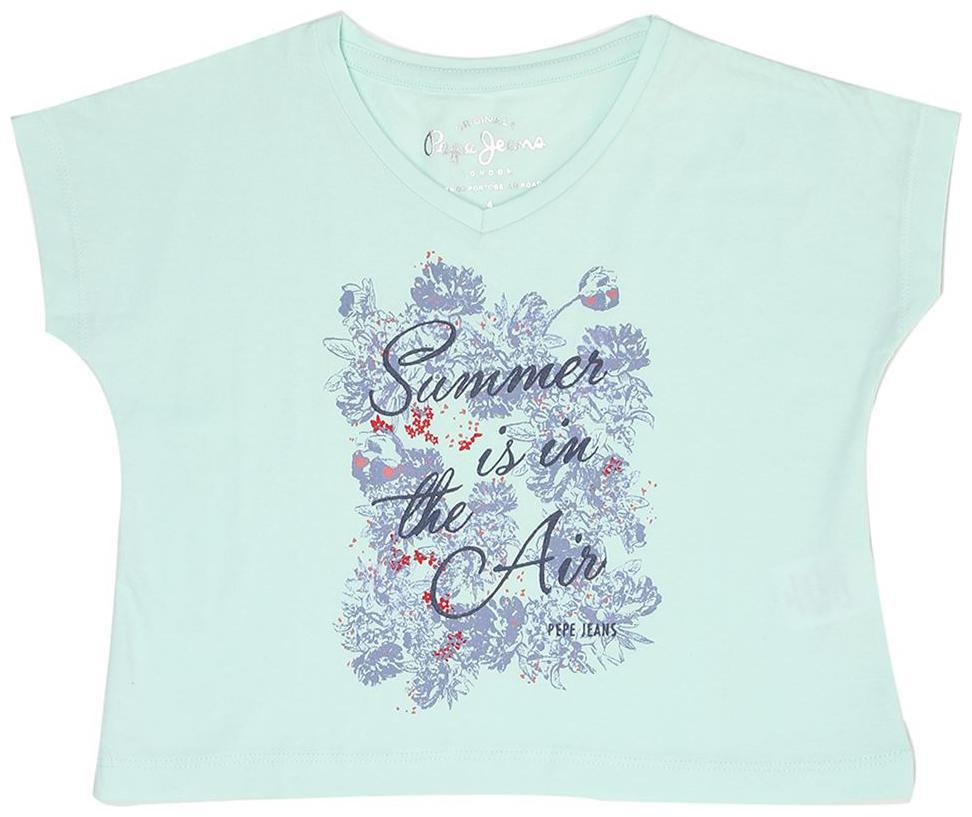 

Pepe Jeans Girl Cotton Printed T shirt - Blue