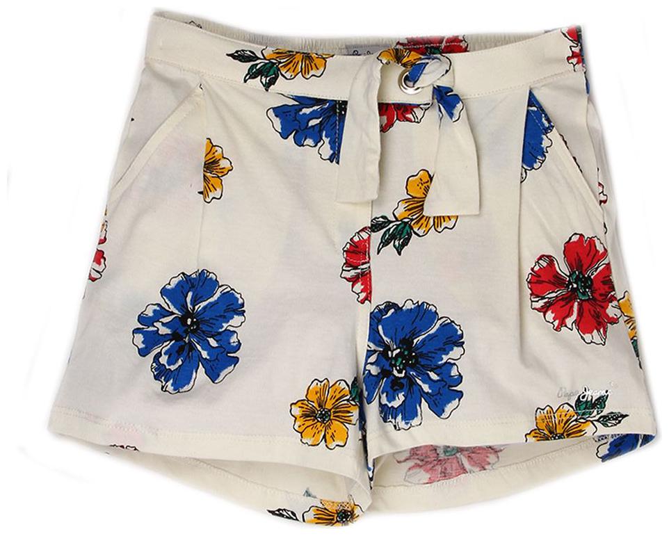 

Pepe Jeans Girl Cotton Printed Regular shorts - White