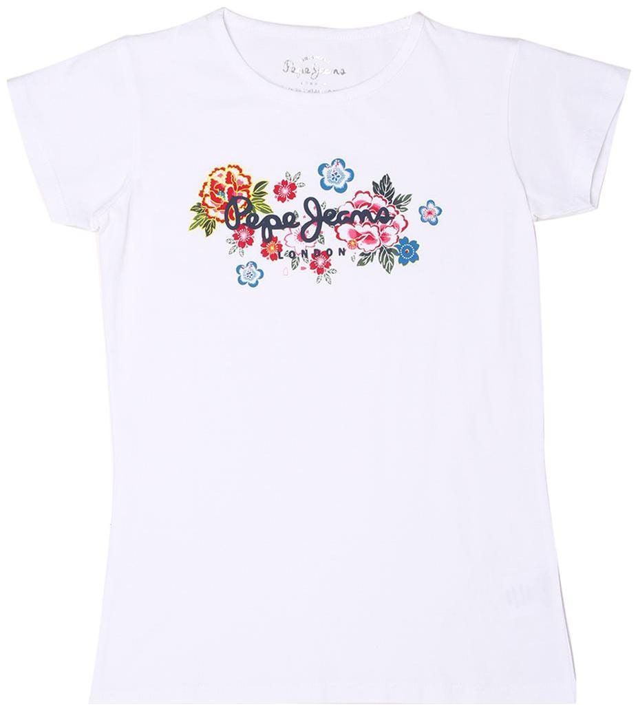 

Pepe Jeans Girl Cotton Printed T shirt - White