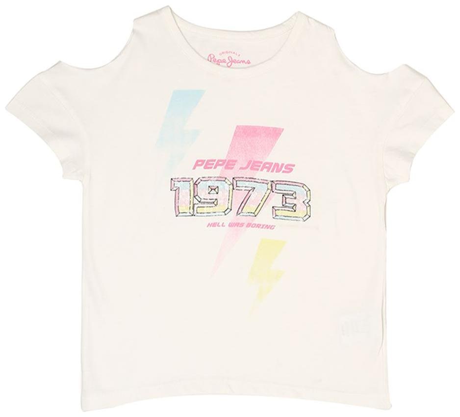 

Pepe Jeans Girl Cotton Printed T shirt - White
