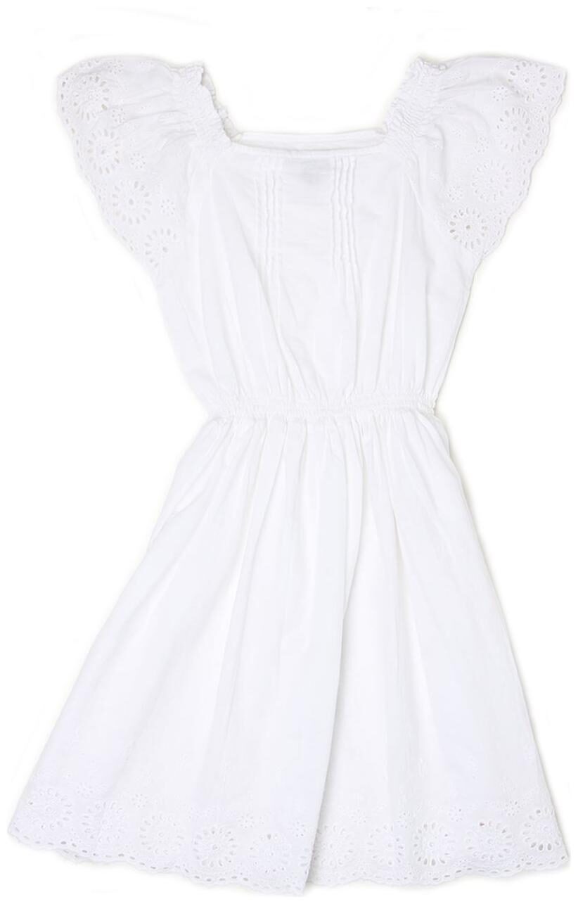 

Pepe Jeans White Cotton Short Sleeves Knee Length Princess Frock ( Pack of 1 )