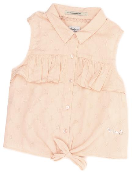 

Pepe Jeans Girl Cotton Self design Shirt - Orange