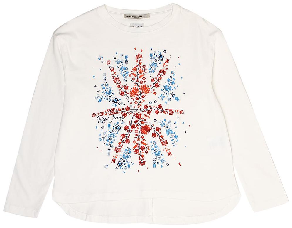 

Pepe Jeans Girl Cotton Printed T shirt - Cream