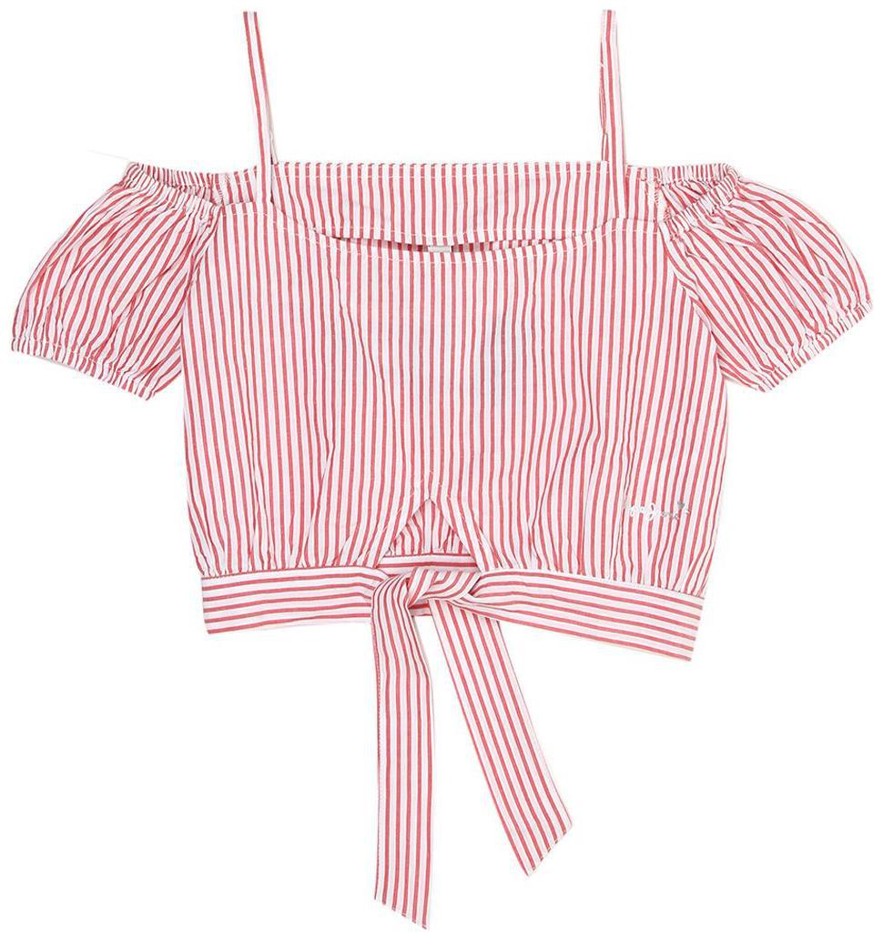 

Pepe Jeans Girl Cotton Striped Top - Red
