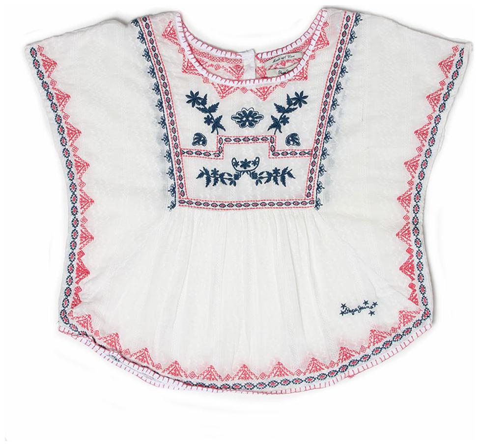 

Pepe Jeans Girl Cotton Self design Top - White