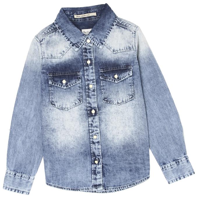 

Pepe Jeans Girl Cotton blend Solid Shirt - Blue