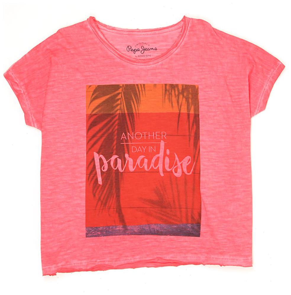 

Pepe Jeans Girl Cotton Printed T shirt - Pink
