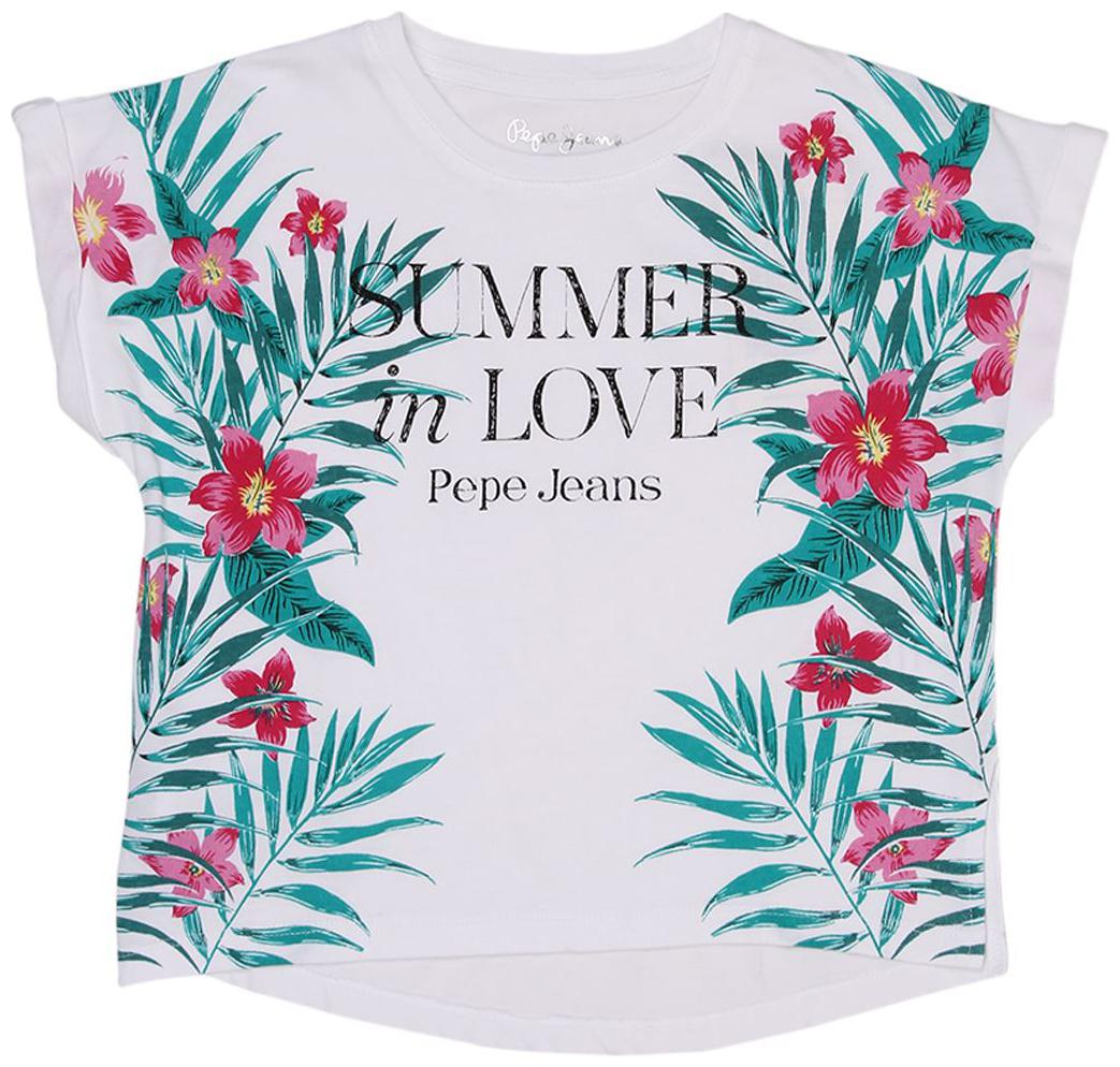 

Pepe Jeans Girl Cotton Printed T shirt - White