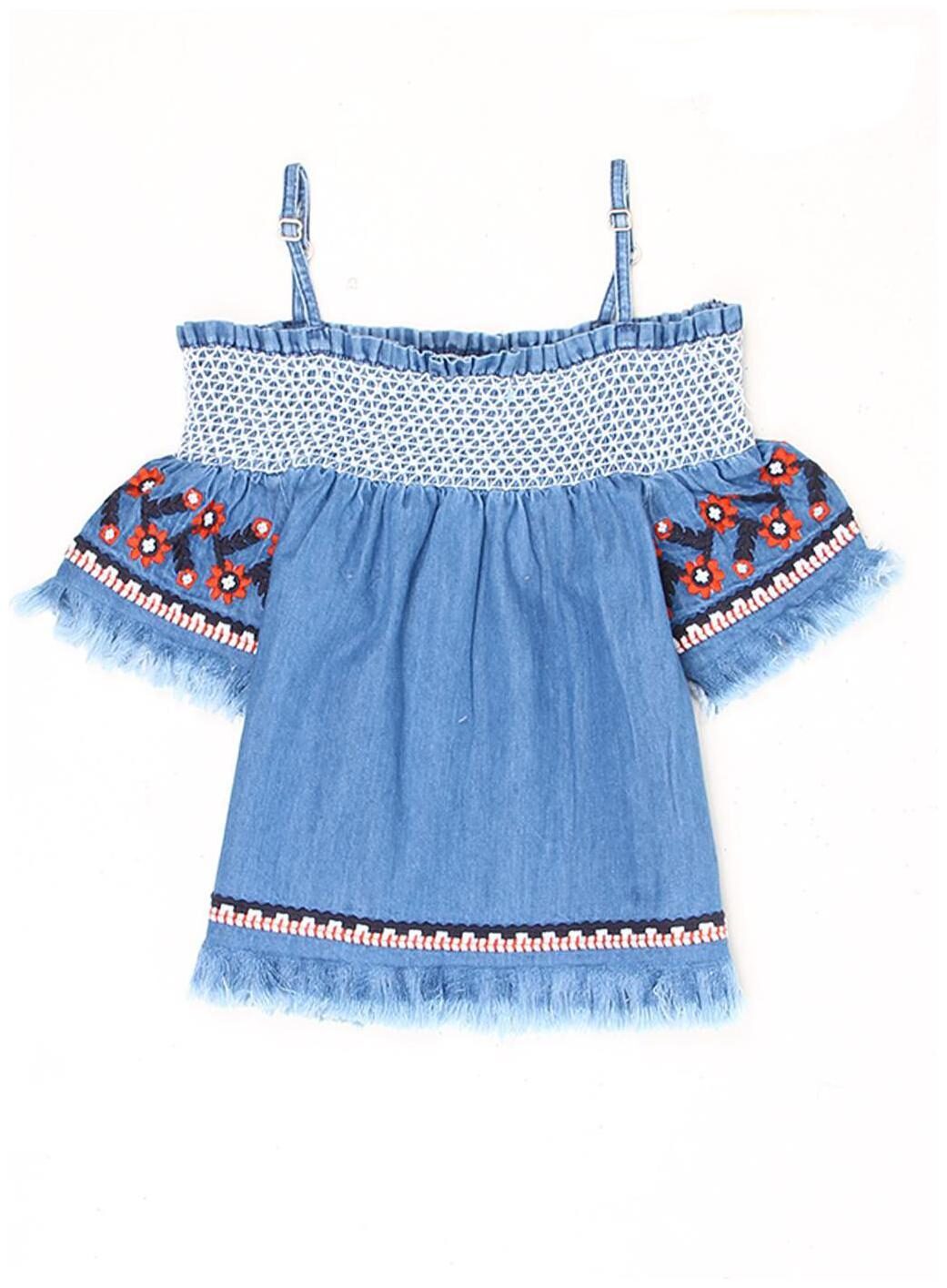 

Pepe Jeans Girl Cotton Solid Top - Blue