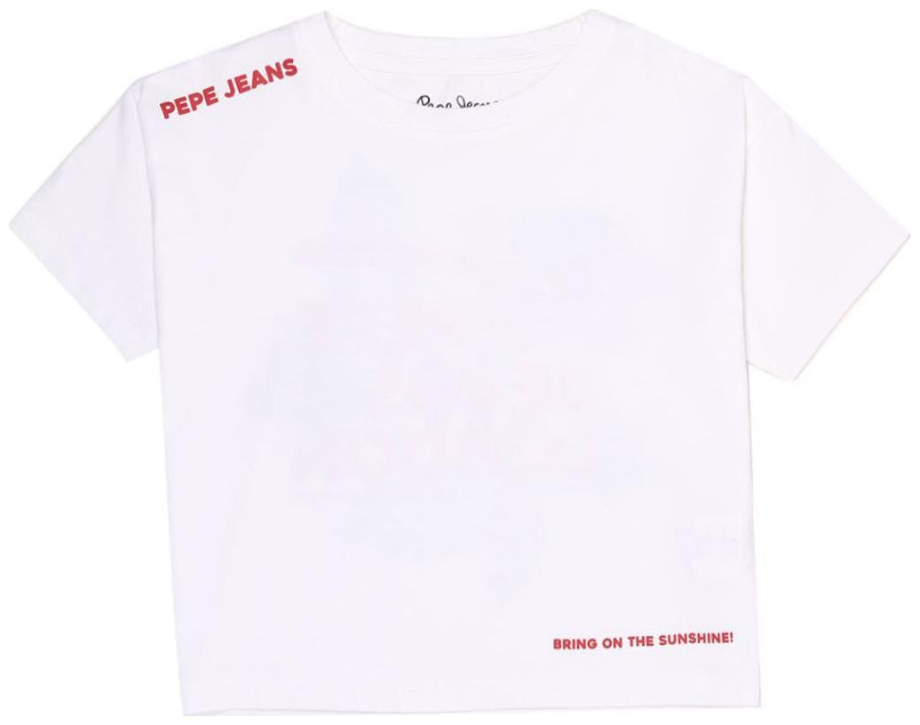 

Pepe Jeans Girl Cotton Printed T shirt - White