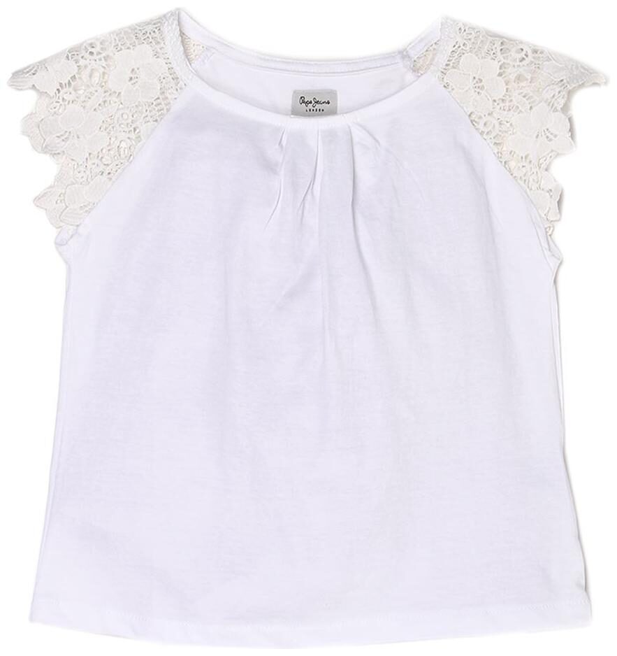 

Pepe Jeans Girl Cotton blend Solid Top - White