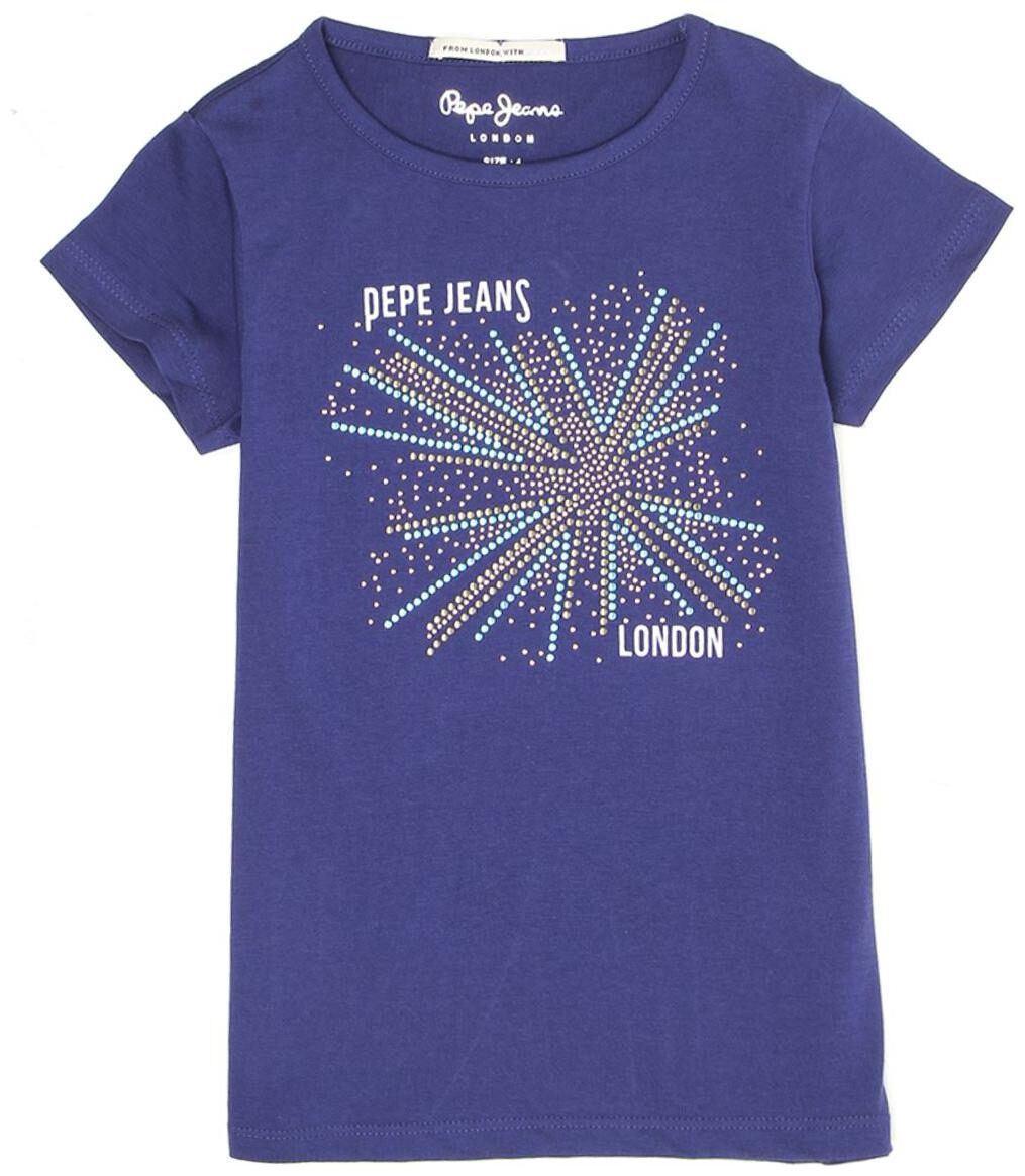 

Pepe Jeans Girl Cotton Printed T shirt - Blue