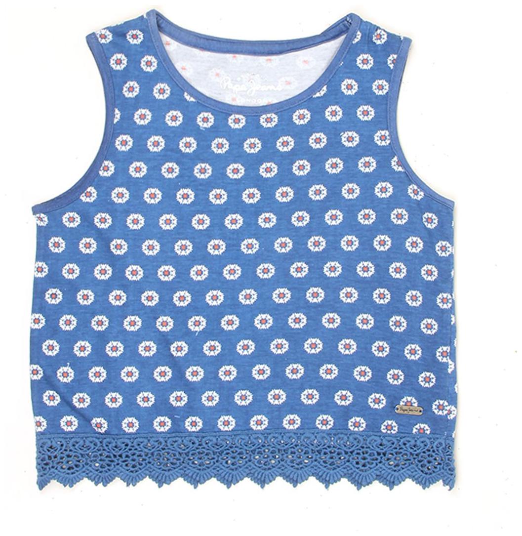 

Pepe Jeans Girl Cotton blend Printed Top - Blue