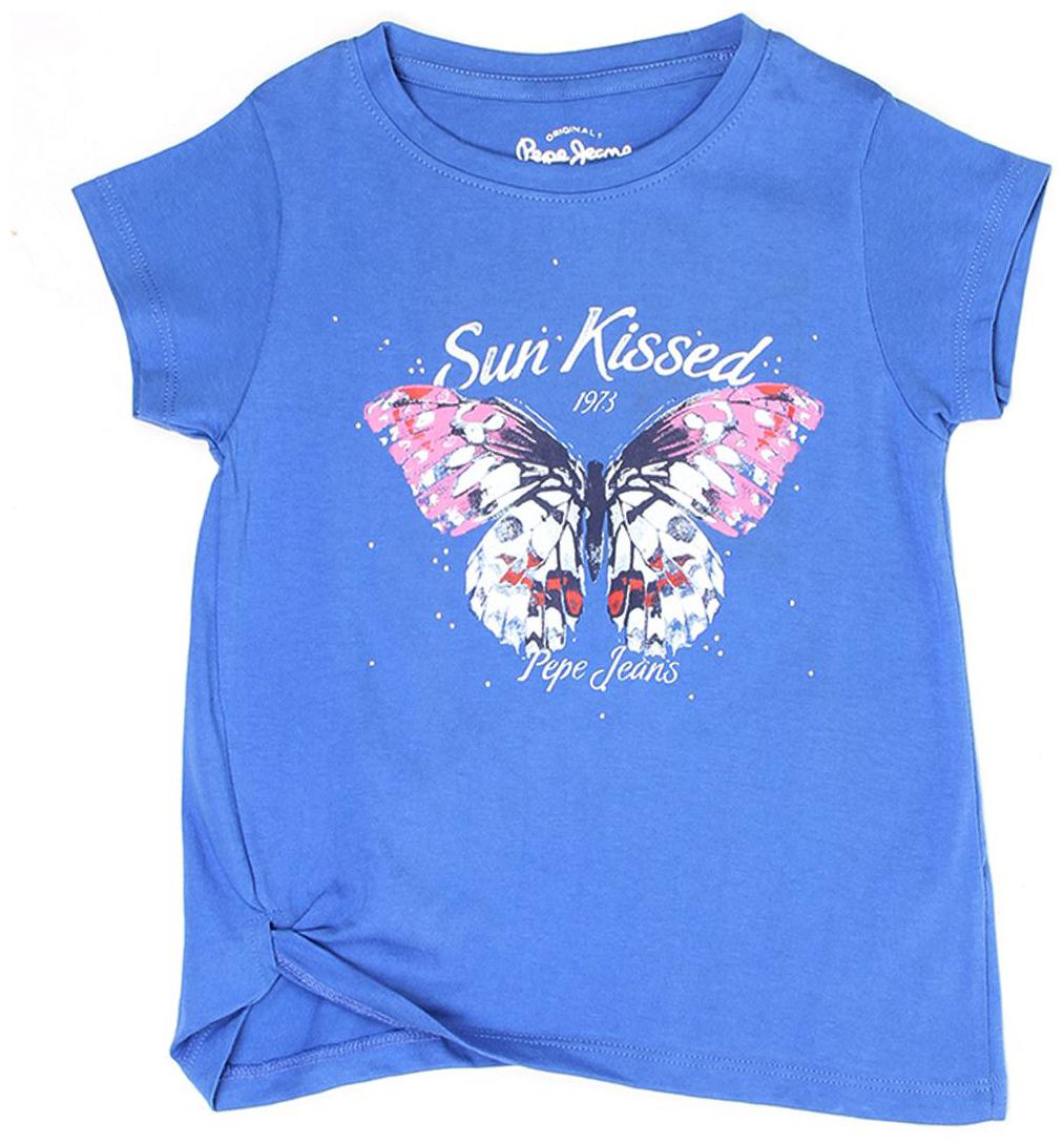 

Pepe Jeans Girl Cotton Printed T shirt - Blue