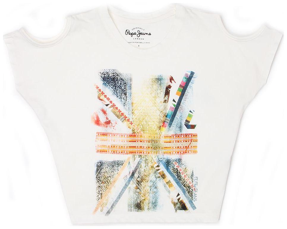 

Pepe Jeans Girl Cotton Printed Top - White