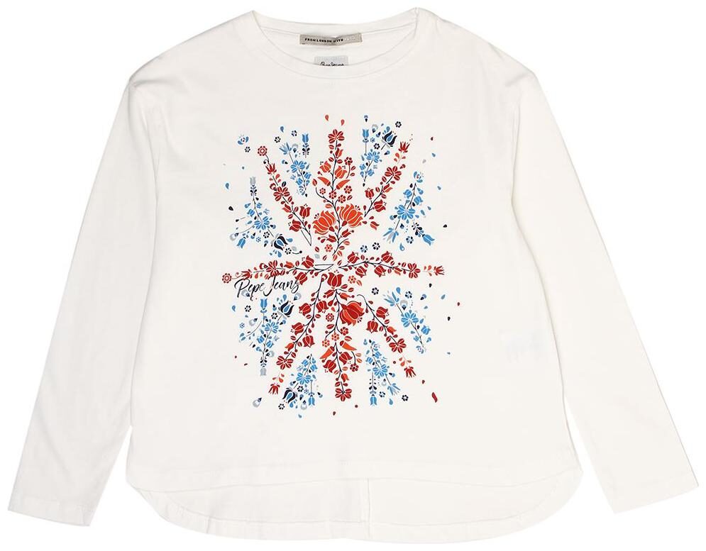

Pepe Jeans Girl Cotton Printed T shirt - Cream