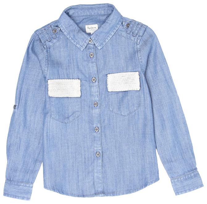 

Pepe Jeans Girl Cotton blend Embellished Shirt - Blue