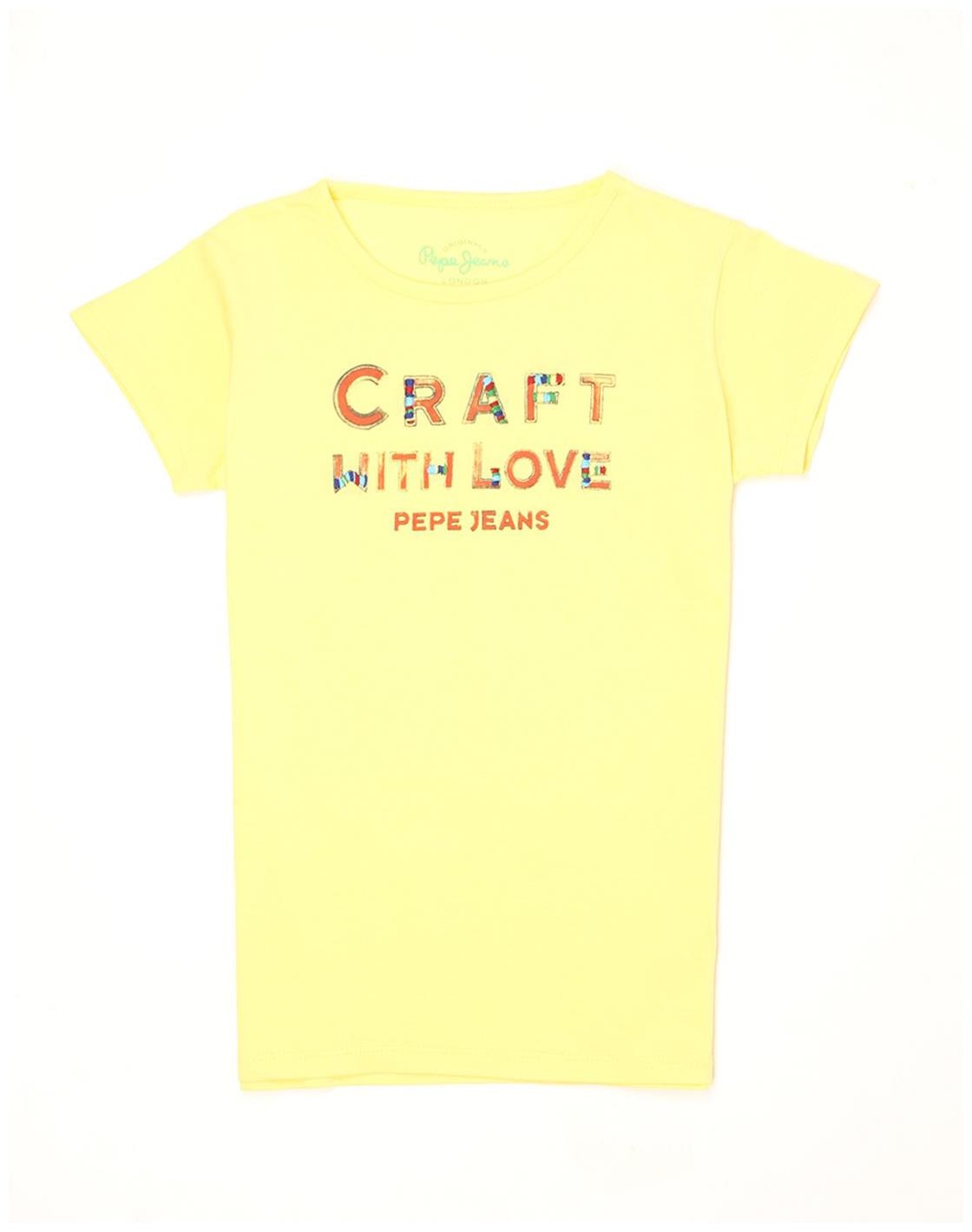 

Pepe Jeans Girl Cotton Printed T shirt - Yellow